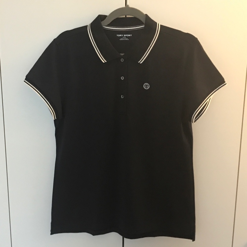 NWOT Tory Burch Sport navy XL pique polo shirt